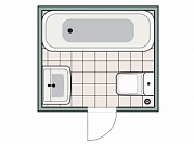 Типовой проект Ванная комната и туалет под ключ (совмещенный)